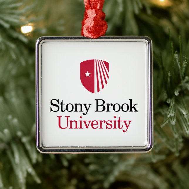 Universität Stony Brook | Wortmarke Ornament Aus Metall (Baum)