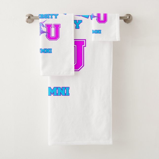 Universität Unicorn Badhandtuch Set (Insitu)