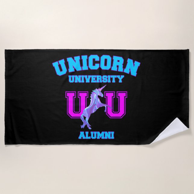 Universität Unicorn Strandtuch (Vorderseite)