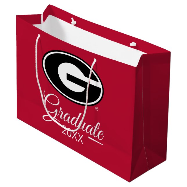 Universität von Abschluss Georgia | Große Geschenktüte (Vorderseite Schrägansicht)