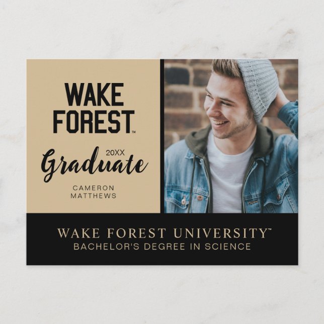 Universität weck Forest | Geweckt Wald Ankündigungspostkarte (Vorderseite)