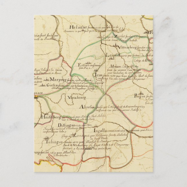 Universitäten in Österreich und der Tschechischen  Postkarte (Vorderseite)