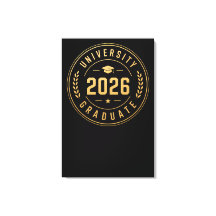 Universitätsabsolvent 2026 Gold Abzeichen Design