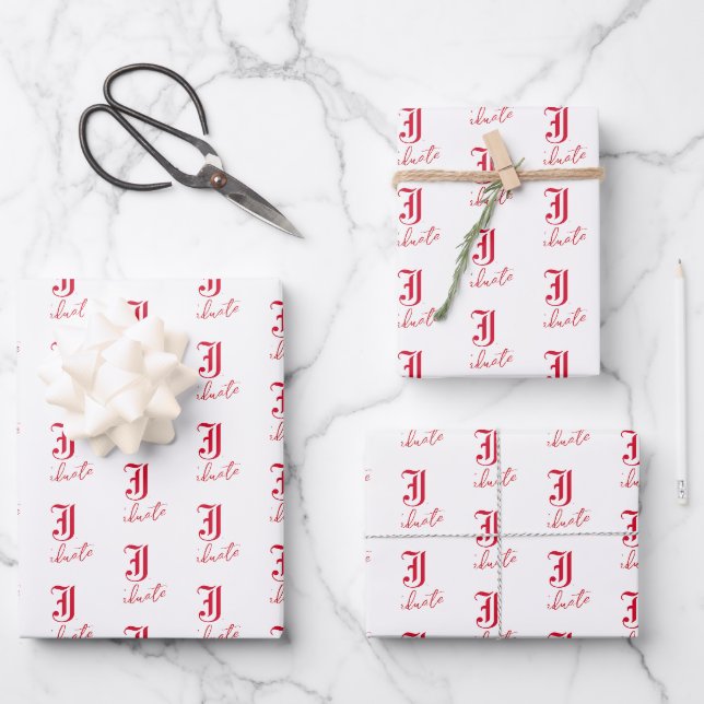 University Abschluss Jacksonville Staat Geschenkpapier Set (Vorderseite)