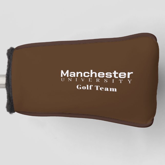 University Golf Team Brown Golf Head Cover Headcover (Vorderseite)
