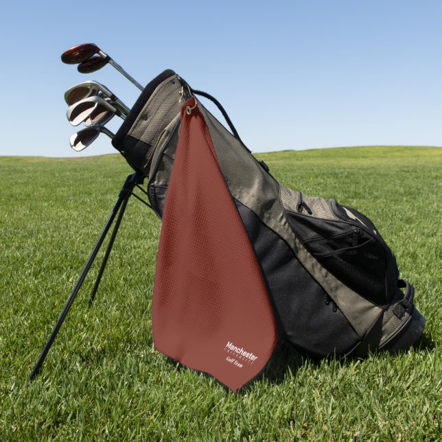 University Golf Team Burgund und White Golfhandtuch (Gras)