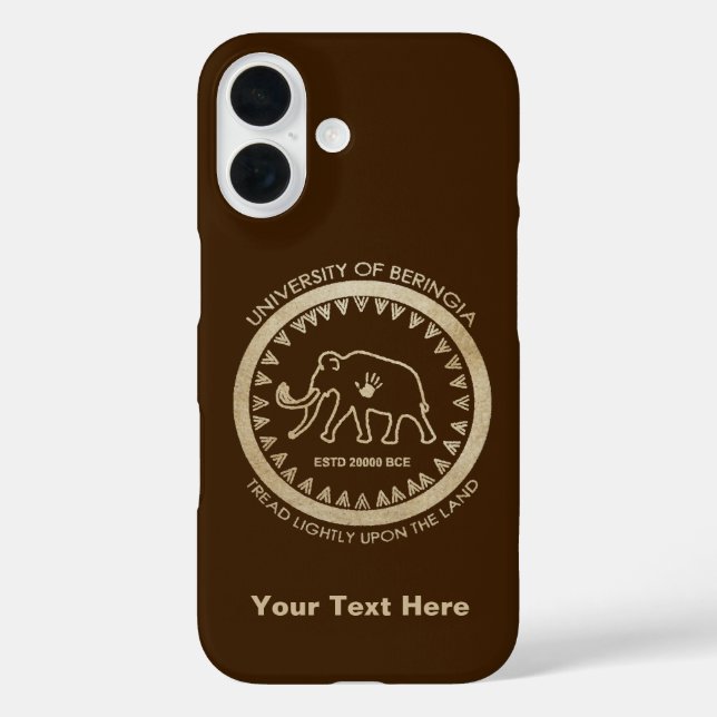 University of Beringia Mammoth Siegel iPhone 16 Hülle (Rückseite)