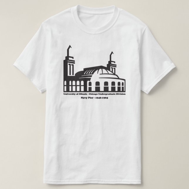 University of Illinois, Navy Pier, Chicago, IL T-Shirt (Design vorne)