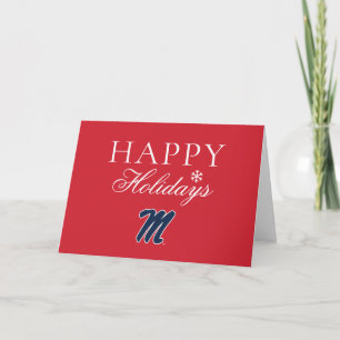 University of Mississippi   Script M Feiertagskarte