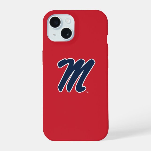University of Mississippi | Script-M iPhone 15 Hülle (Rückseite)