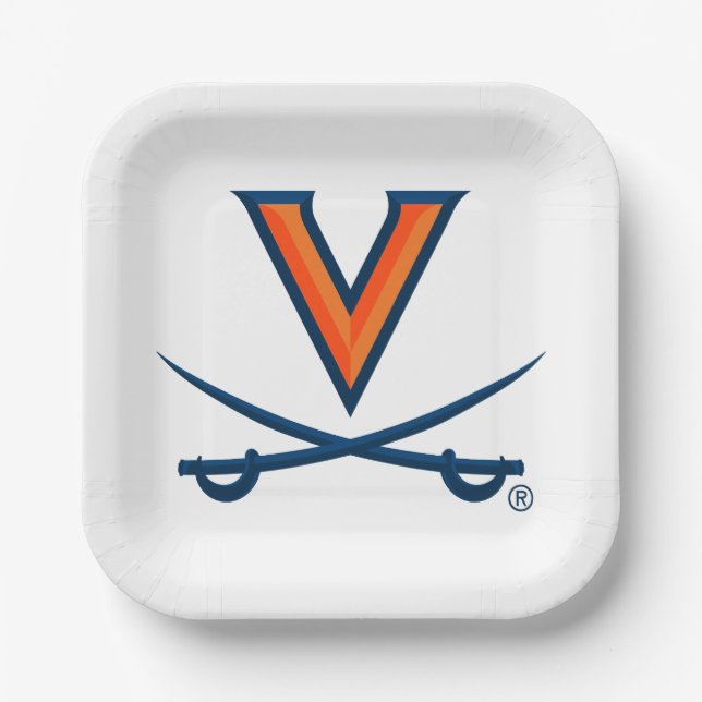 University of Virginia Sabre Pappteller (Vorderseite)