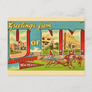 Universty Vintage Postkarte von New Mexico