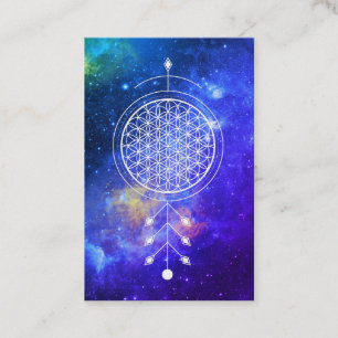 *~* Universum-Blume der Leben-Yoga-Massage Reiki Visitenkarte