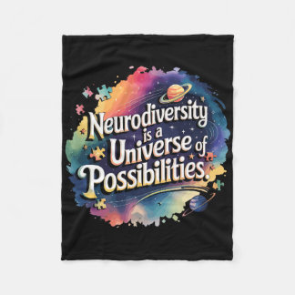 Universum der Neurovielfalt im Weltraum Fleecedecke