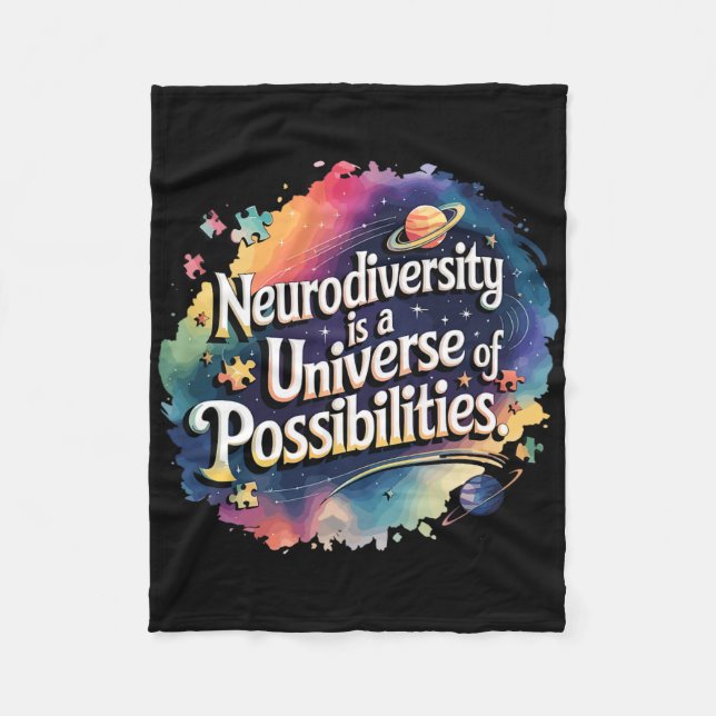 Universum der Neurovielfalt im Weltraum Fleecedecke (Vorderseite)