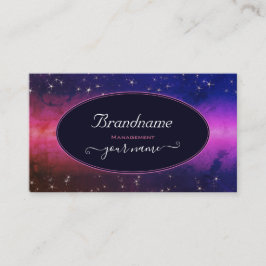 Universum farbenfrohe Galaxie Glitzer Stars Night  Visitenkarte