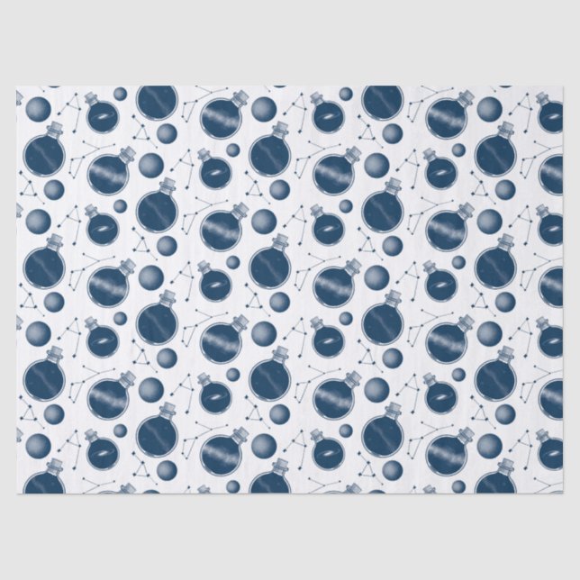 Universum in Flaschen Seidenpapier (Vorderseite)