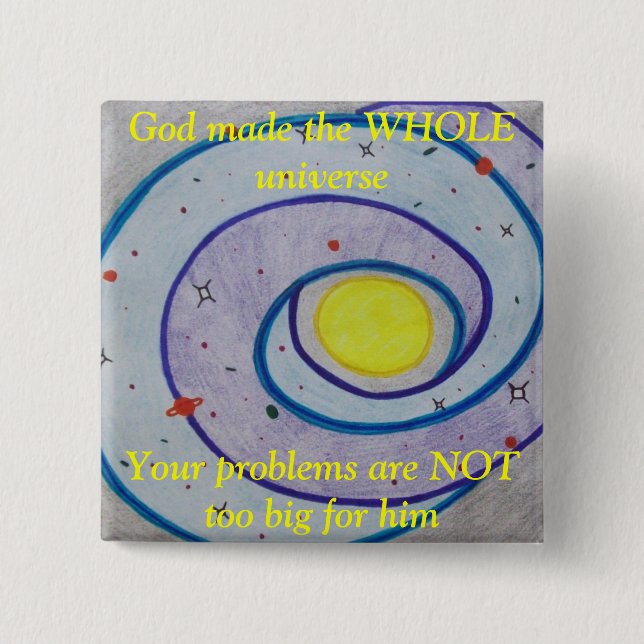 Universum-Knopf Button (Vorderseite)