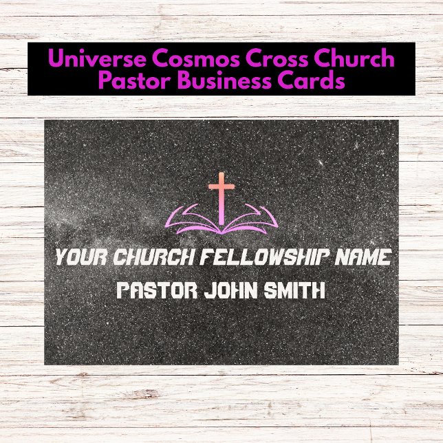 Universum Kosmos Ihre Christliche Kirche Visitenkarte (Universe Cosmos Your Christian Church Business Cards)