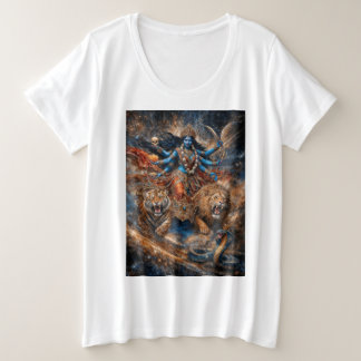 Universum Kräfte der Göttin Kali Große Größe T-Shirt
