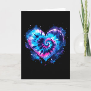 Universum Liebe Tie-Dye Herz-T-Shirt - Hippie Vale Karte