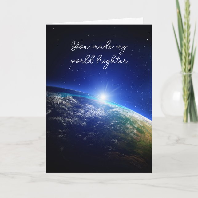 Universum mit Light Flare Vielen Dank Karte (Vorderseite)