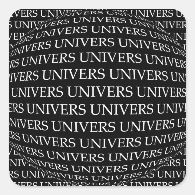 UNIVERSUM QUADRATISCHER AUFKLEBER (Vorderseite)