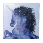 Universum Unicorn - Kosmisch Fliese<br><div class="desc">Unicorn Universe IV von Grace Popp. Enthält ein positives Einhorn mit einem galaktischen,  kosmischen Design.</div>