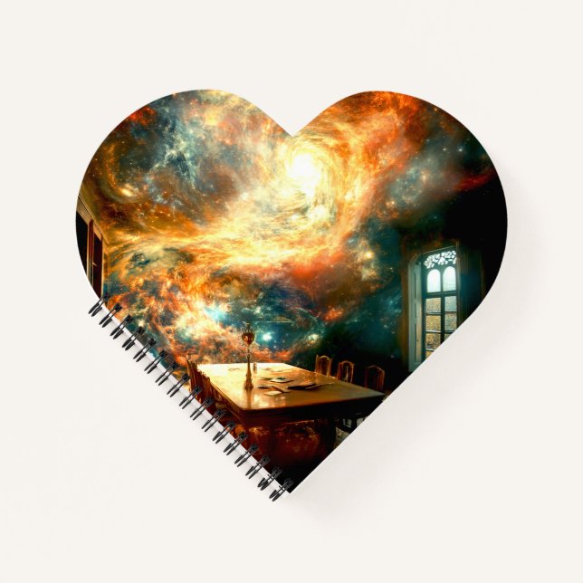 Universum zum Abendessen Notizbuch (Vorderseite)