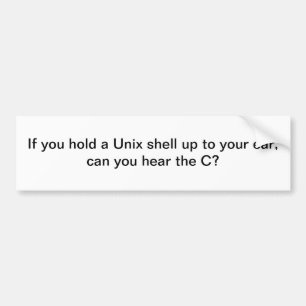 Unix-Muschel zu Ihrem Ohr - Autoaufkleber