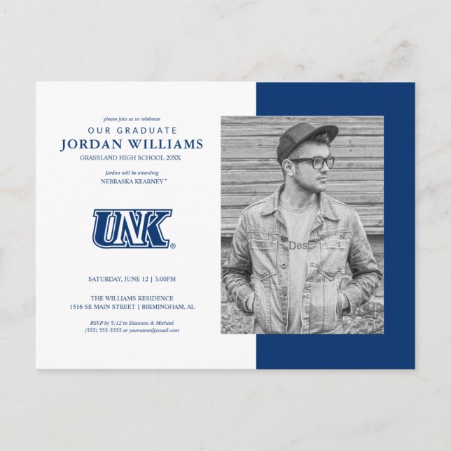 UNK Lopers Graduate Ankündigungspostkarte (Vorderseite)