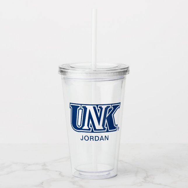 UNK| Universität Nebraska in Kearney Acryltrinkbecher (Vorderseite)