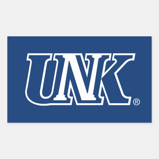 UNK University of Nebraska at Kearney Rechteckiger Aufkleber (Vorderseite)