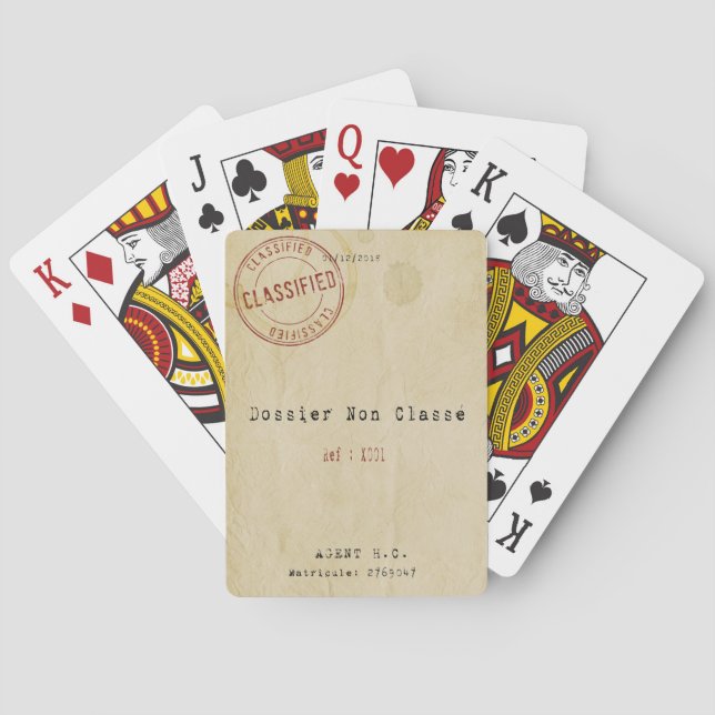 Unklassifizierte Unterlagen Spielkarten (Rückseite)