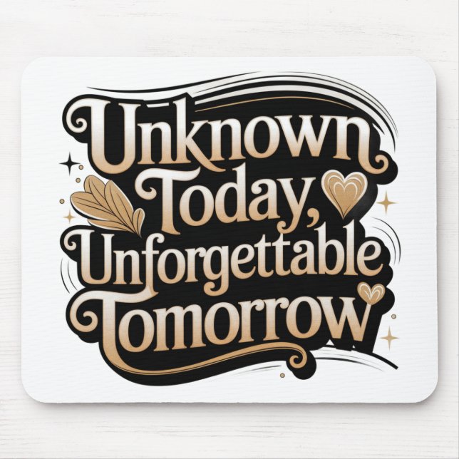 Unknown Today, Unforgettable Tomorrow Mousepad (Vorne)