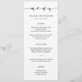 Unkomplizierte Skriptmenükarte Menükarte