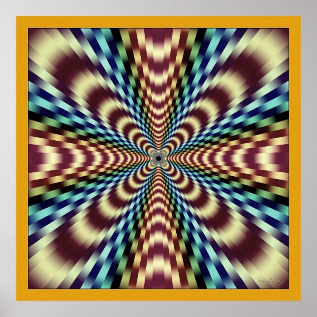 unkontrollierbare Vibrationen optische Illusion Poster (Vorne)