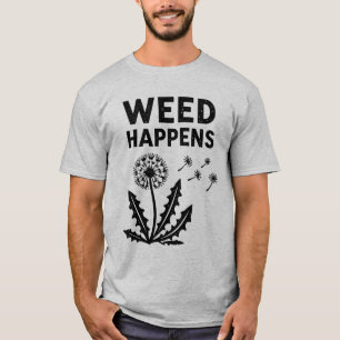 Unkraut passiert süße zynische Löwenzahn Lustige V T-Shirt