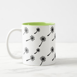 Unkraut passiert süße zynische Löwenzahn Lustige V Zweifarbige Tasse