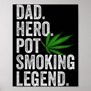 Unkraut-Vater-Shirt Lustiges Stoner-Weihnachten T- Poster