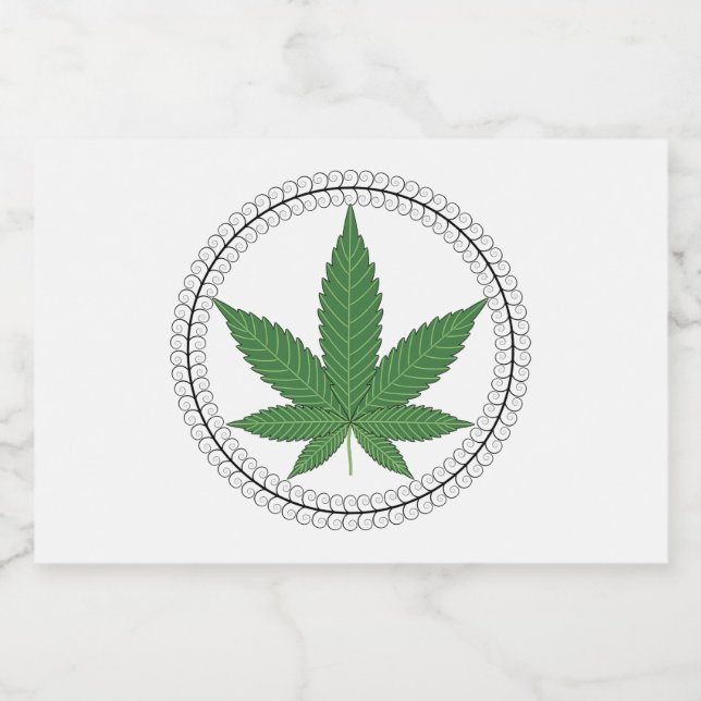 Unkrautleder-Baumwirbel Personalisiertes Lebensmit Lebensmitteletikett (Einzelnes Label)