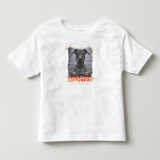 Unlawful Barking: The Doberman's Stern Warning Kleinkind T-shirt (Vorderseite)