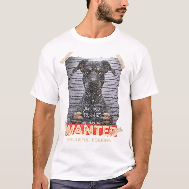 Unlawful Barking: The Doberman's Stern Warning T-Shirt (Vorderseite)