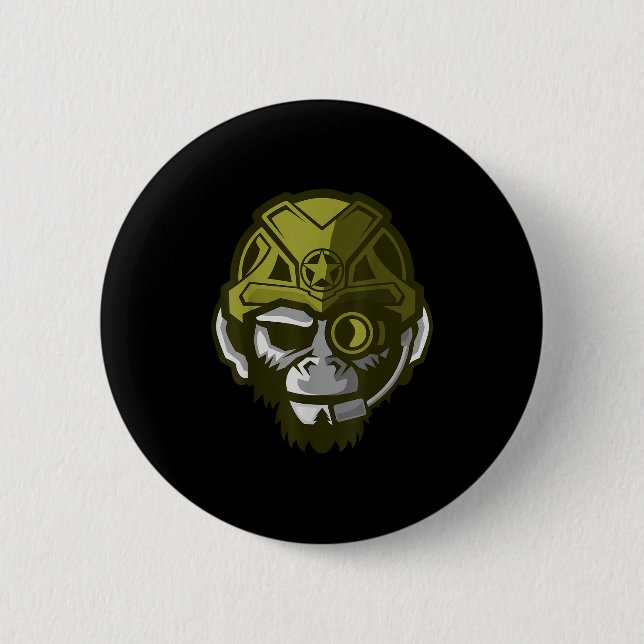 Unleahe Gorilla Body Building Motivation Gym Gift  Button (Vorderseite)