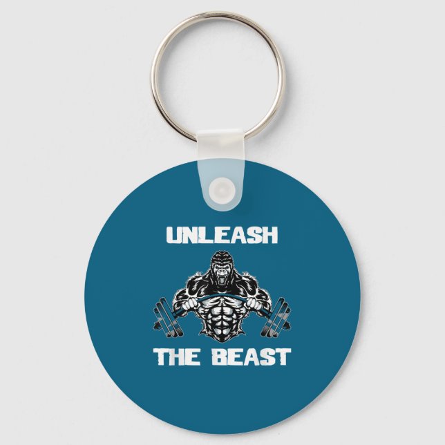 Unleahe Gorilla Bodybuilding Motivational Gift  Schlüsselanhänger (Vorderseite)