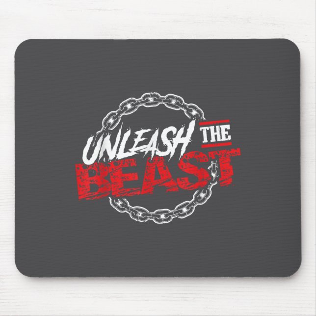 Unleahe _ Gym Mode Fitness Motivation Wer  Mousepad (Vorne)