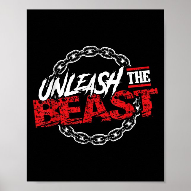 Unleahe _ Gym Mode Fitness Motivation Wer  Poster (Vorne)