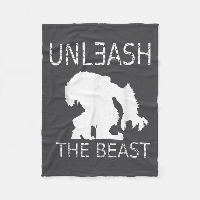 Unleahe Workout Motivation Gym Graphic  Fleecedecke (Vorderseite)