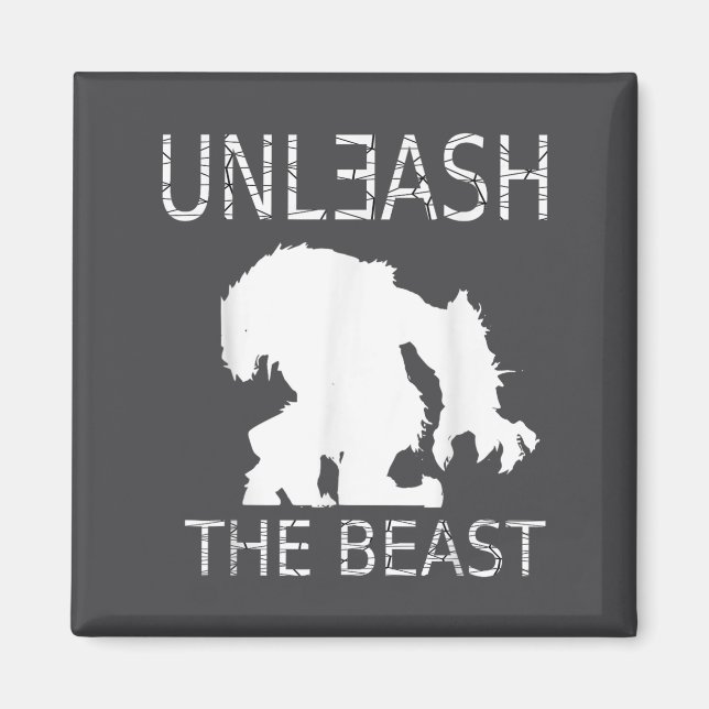 Unleahe Workout Motivation Gym Graphic  Magnet (Vorne)