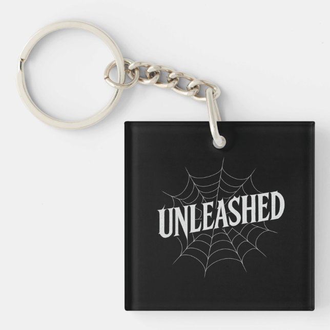 Unleashed - Gothic Web Typografy Graphic Schlüsselanhänger (Vorderseite)